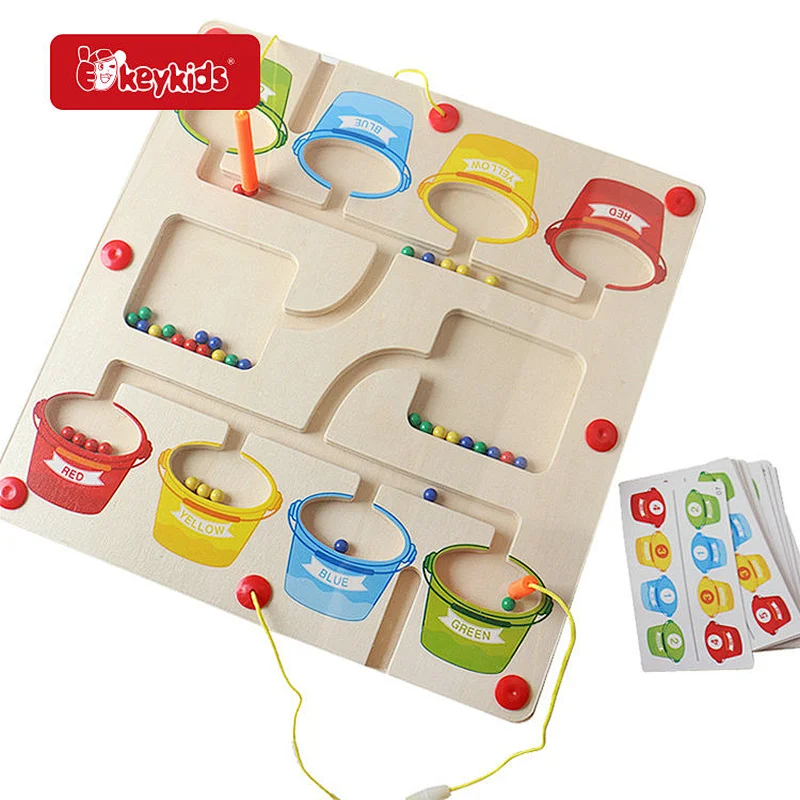 Train Style Activities Boarrd Wooden Magnetic Counting Toy for Kids W11H124